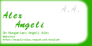 alex angeli business card